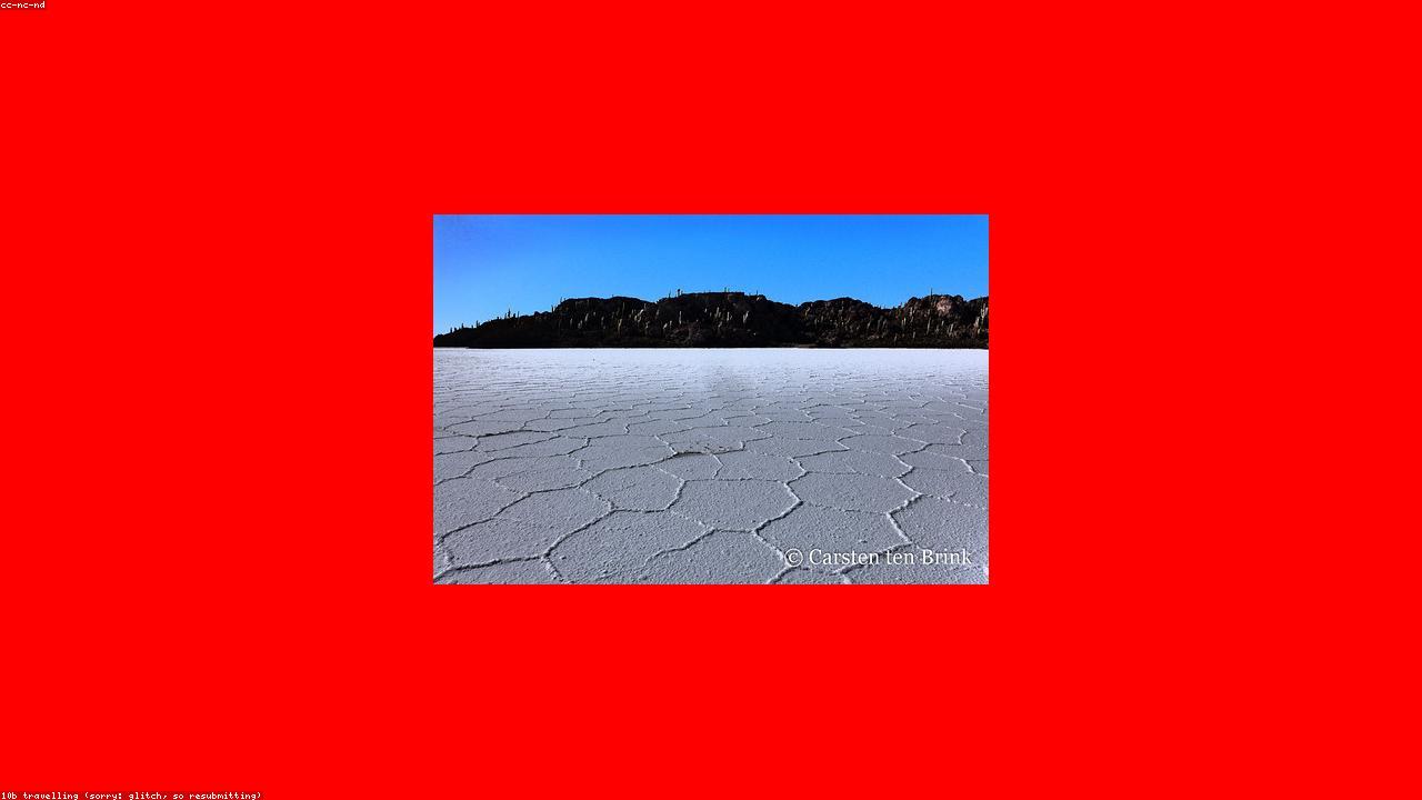 Reflection of clouds on the mirrored surface of the Salar de Uyuni.